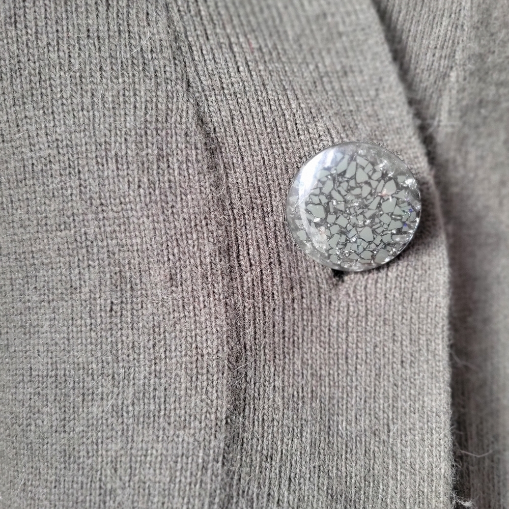 Carole Little Olive Green Single Button Cardigan Women's Size Small - Picture 10 of 10